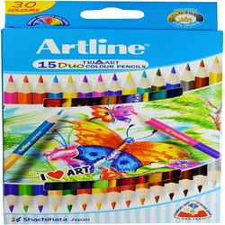 Artline 15 Duo Colour Pencils - 30 Shades